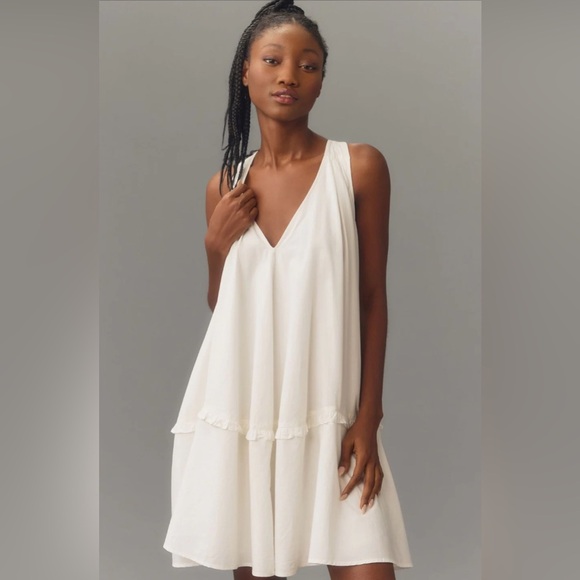 Anthropologie White Sleeveless Dress - Picture 1 of 4